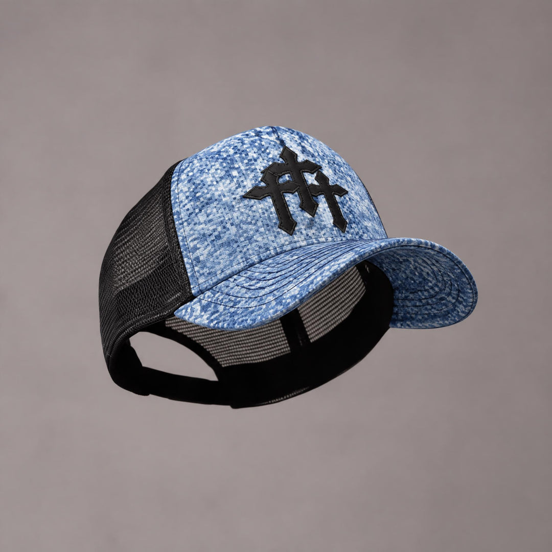 CROSS LEATHER PU PATCH TRUCKER