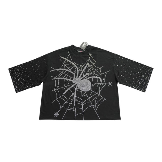 Web Cropped Tee - Black