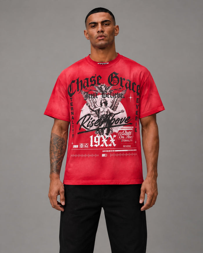 Chase Grace Cropped Tee - Men's Graphic Streetwear Crop Top