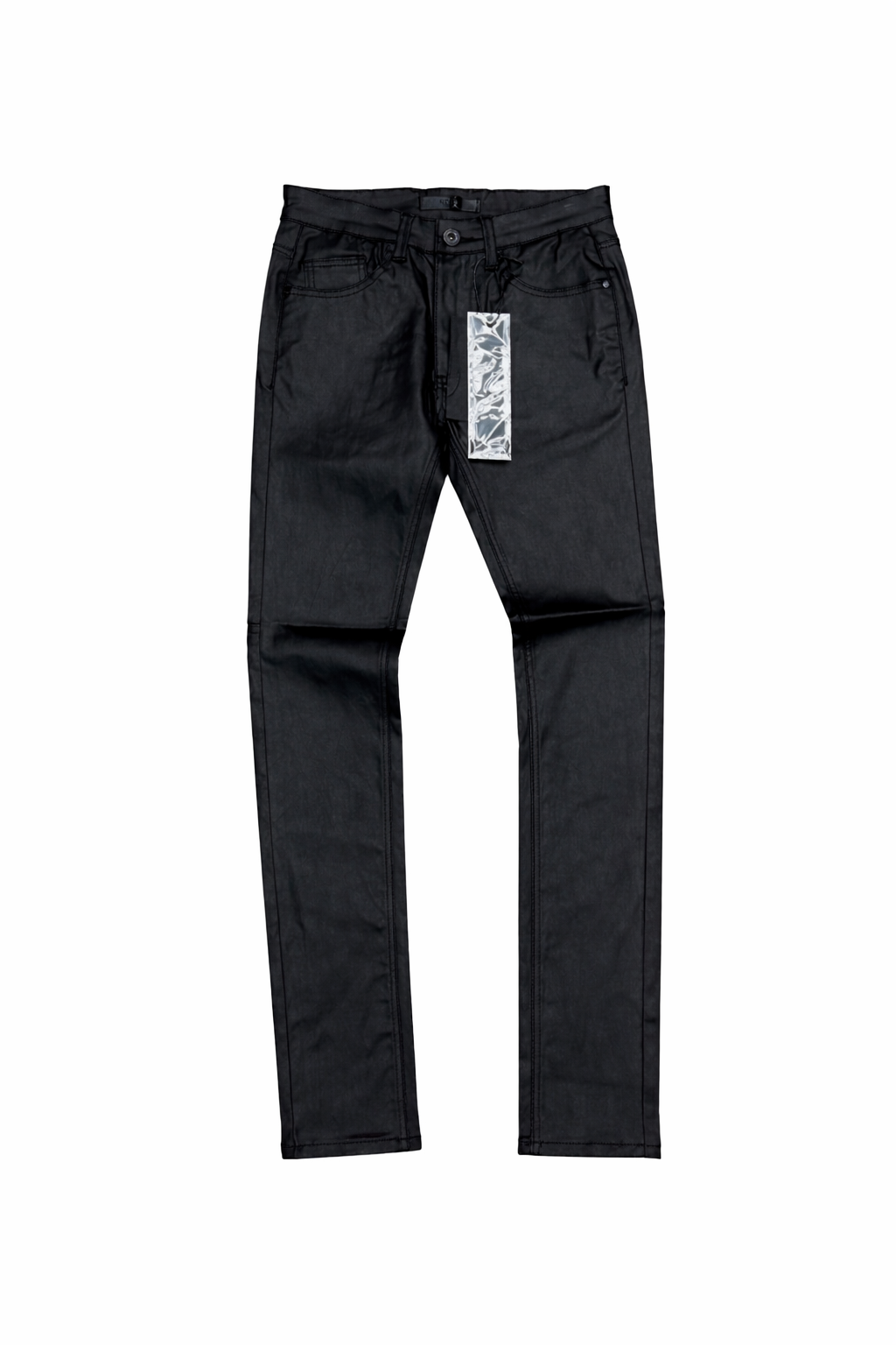 Waxed Skinny Jeans - Black
