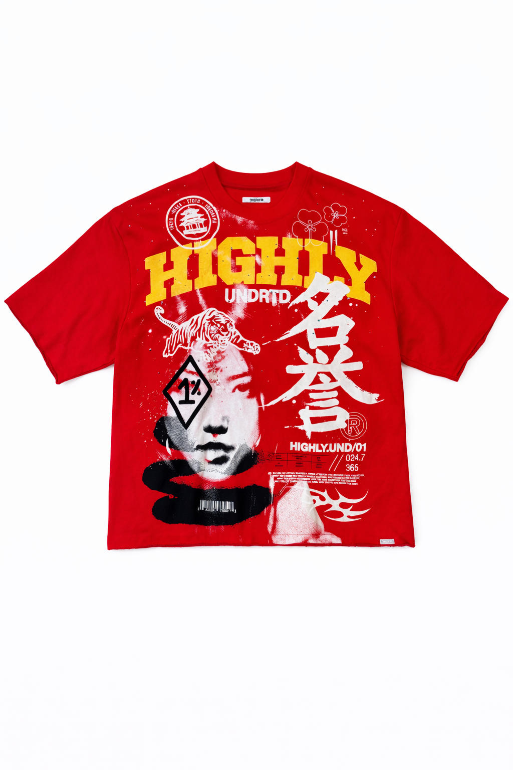 Highly Undrd Cropped Tee - Red