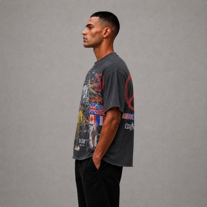 Courage Cropped Tee - Black