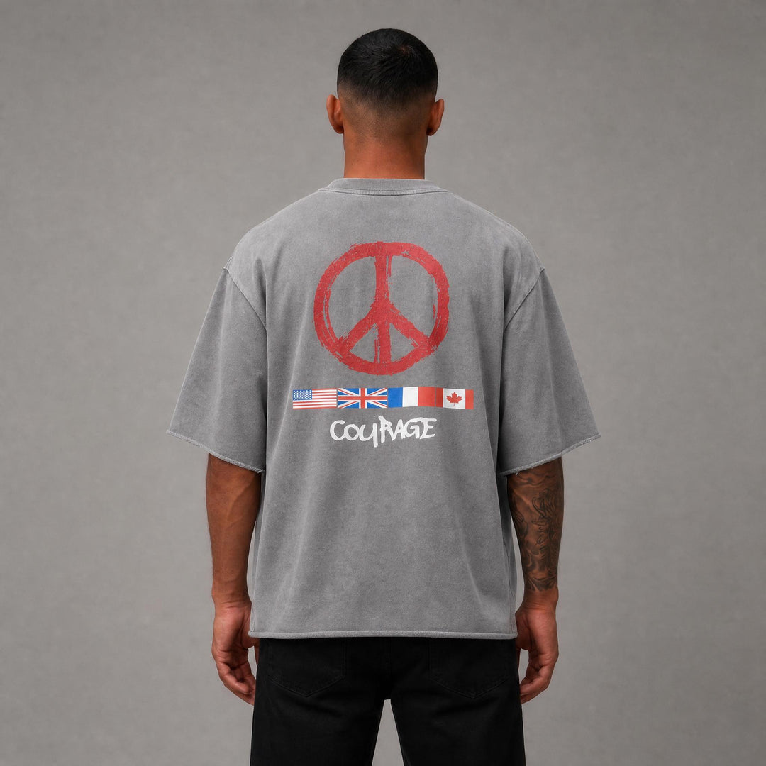 Courage Cropped Tee - Grey