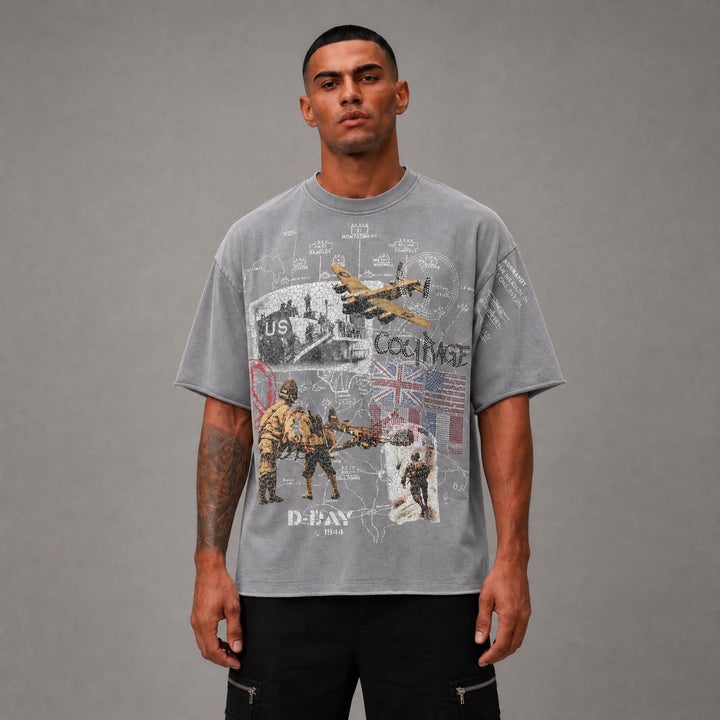 Courage Cropped Tee - Grey