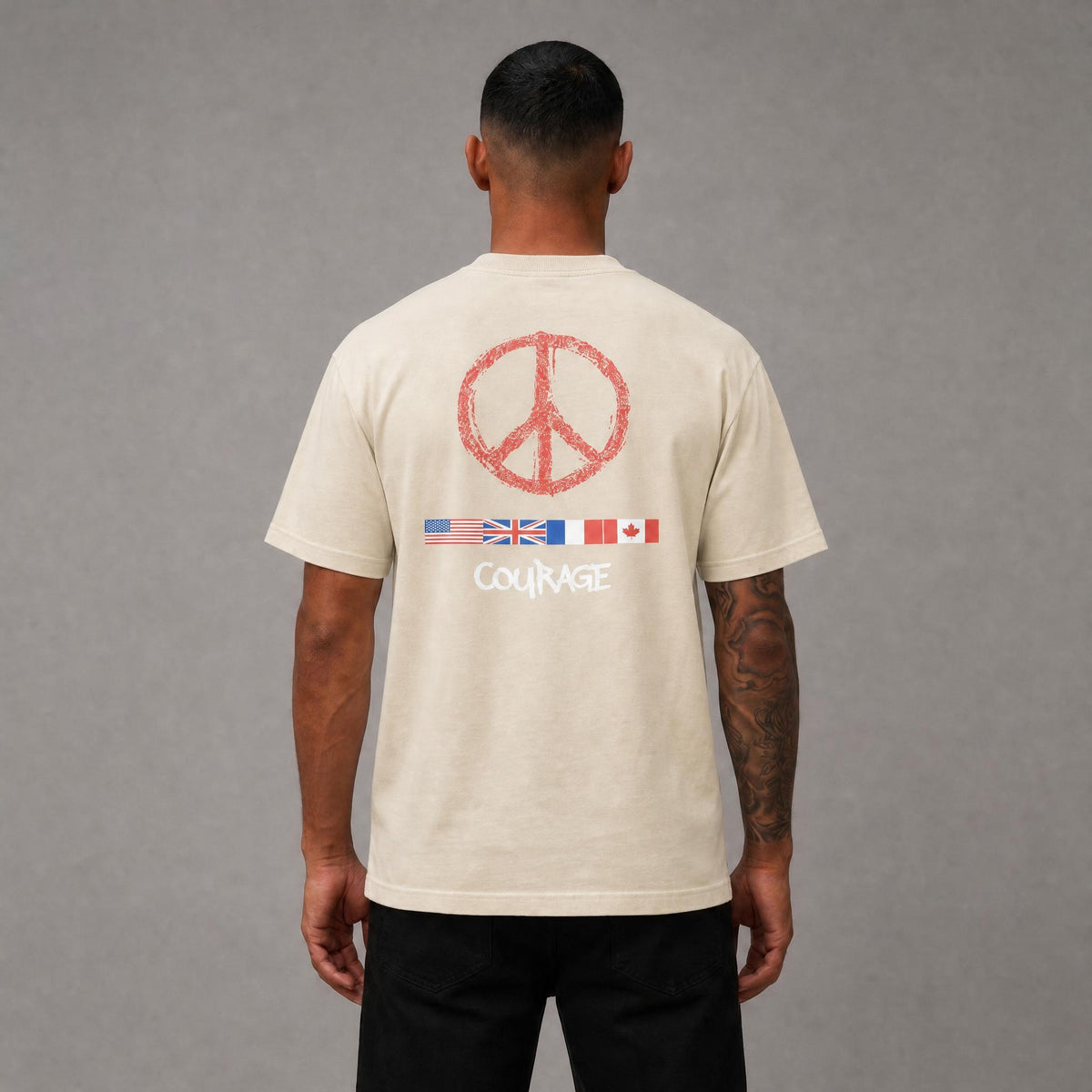 Courage Cropped Tee - Khaki