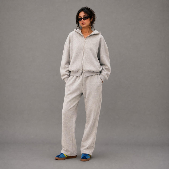 Cozy Era Zipper Hoodie - Heather Grey