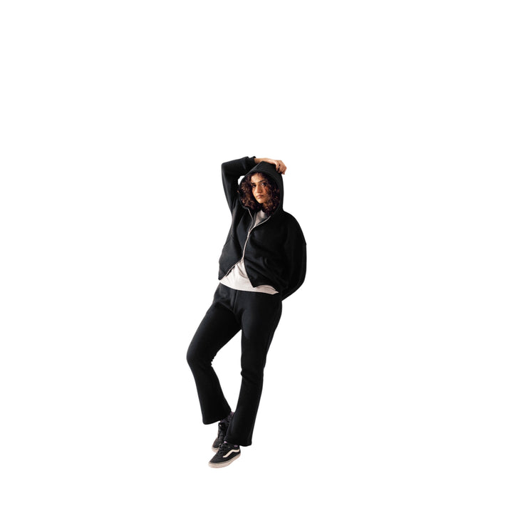 Cozy Era Zipper Hoodie - Black