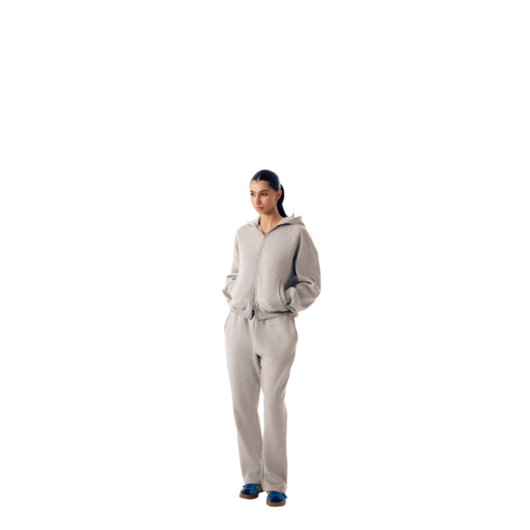 Cozy Era Zipper Hoodie - Heather Grey