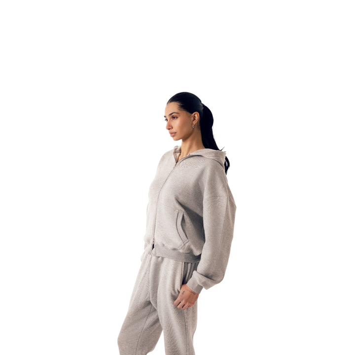 Cozy Era Zipper Hoodie - Heather Grey