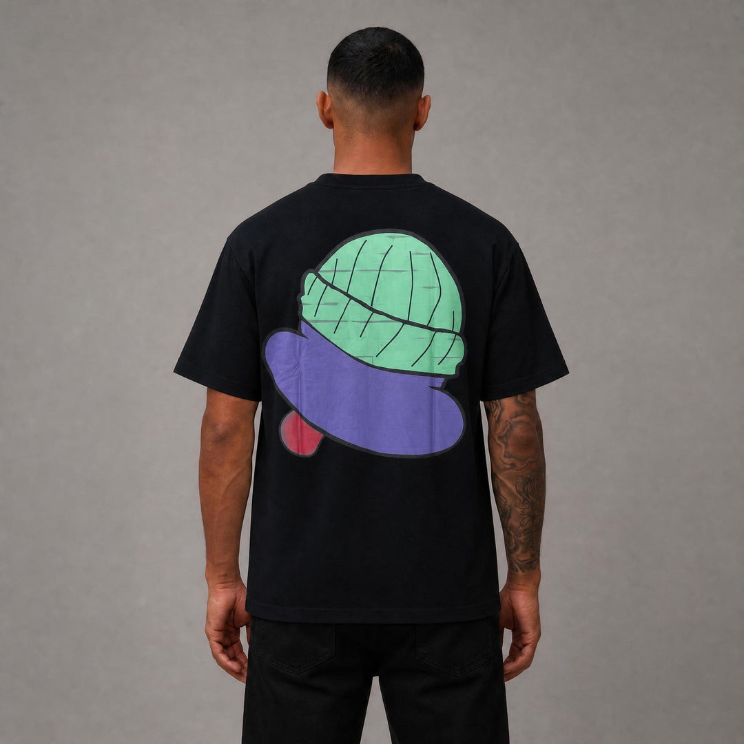 Dazed Cropped Tee - Black
