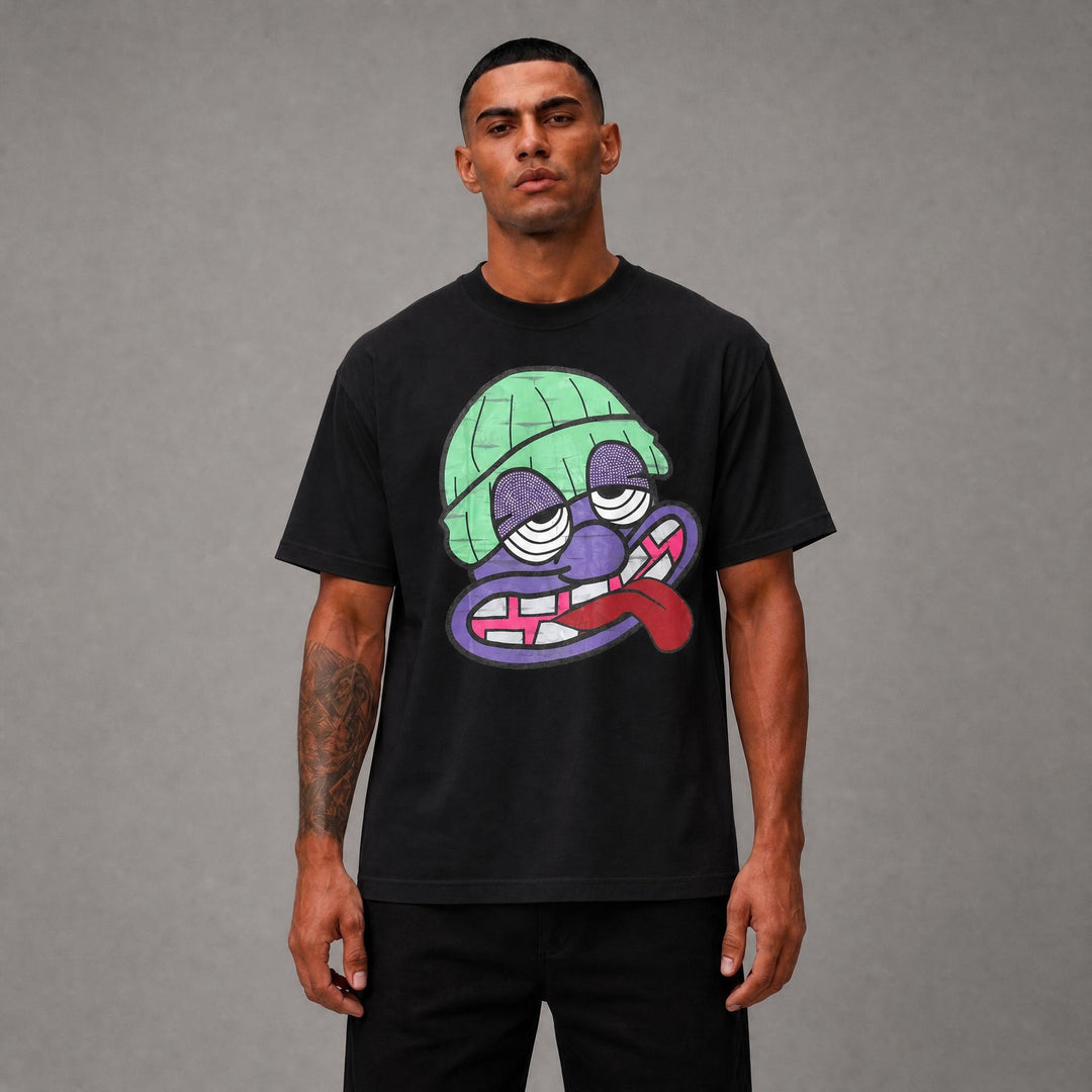 Dazed Cropped Tee - Black