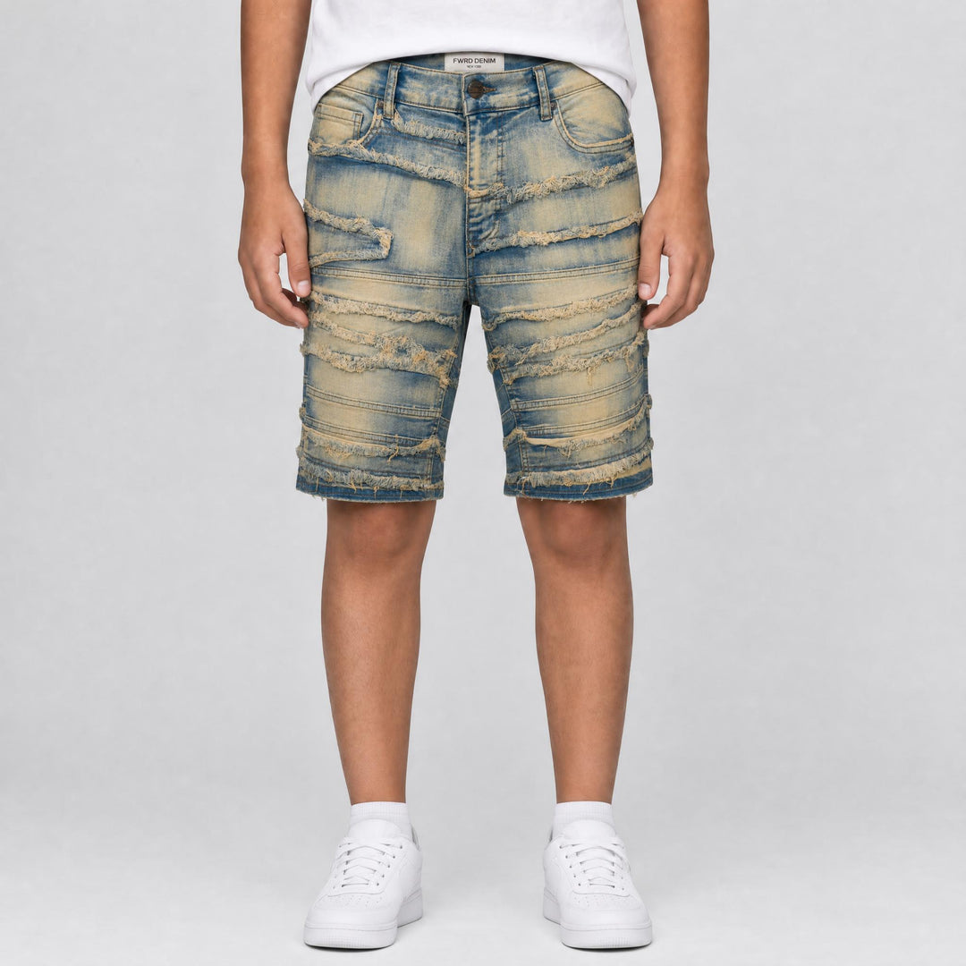 Denim Kids Shorts - Ice Tint