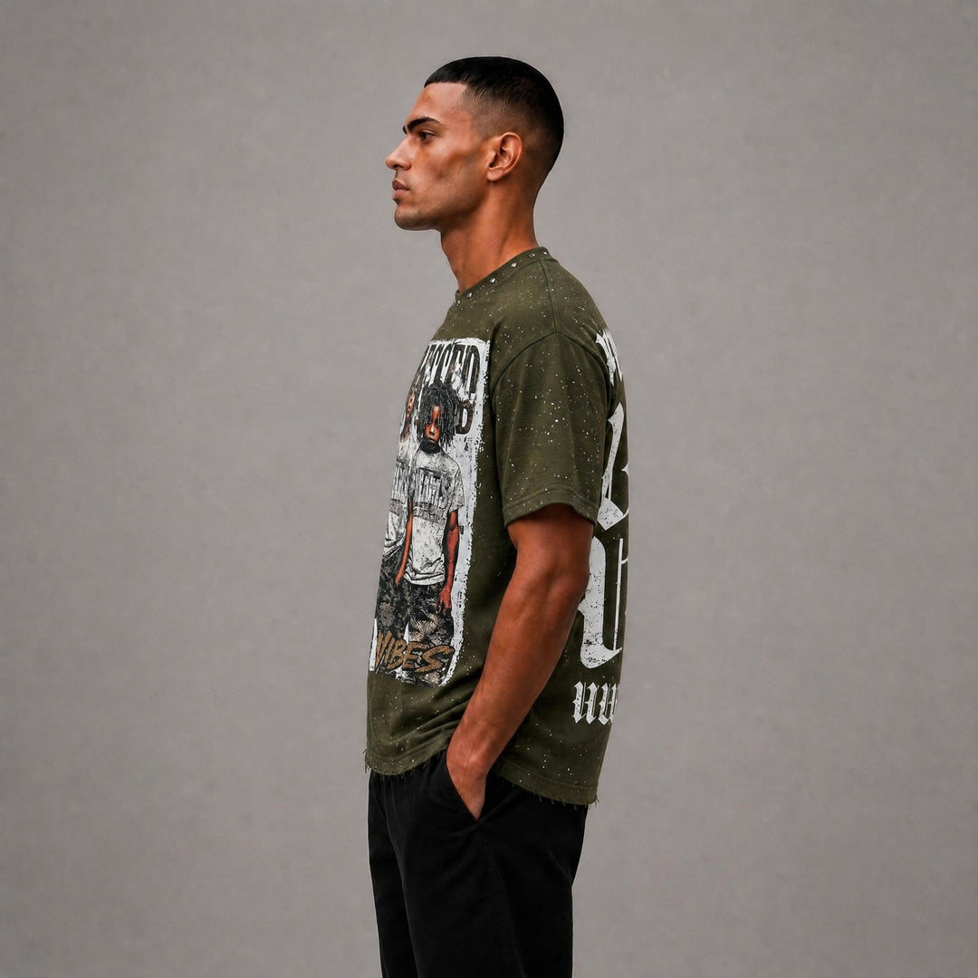Depressed Cropped Tee - Green