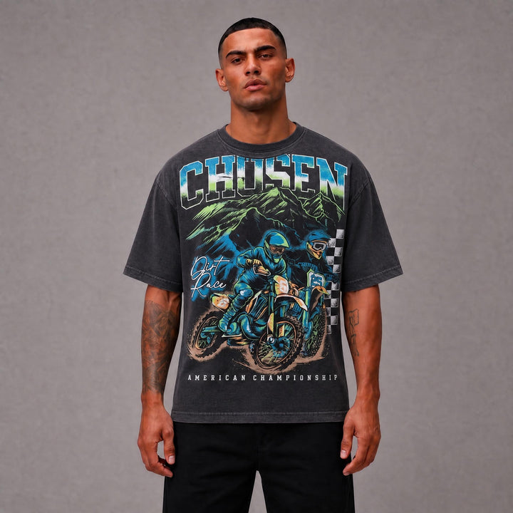 Dirt Bikes Cropped Tee - Black