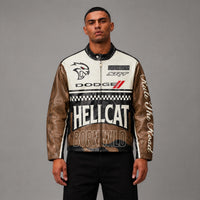 Dodge Hellcat Moto Jacket - Men's Streetwear Moto Jacket