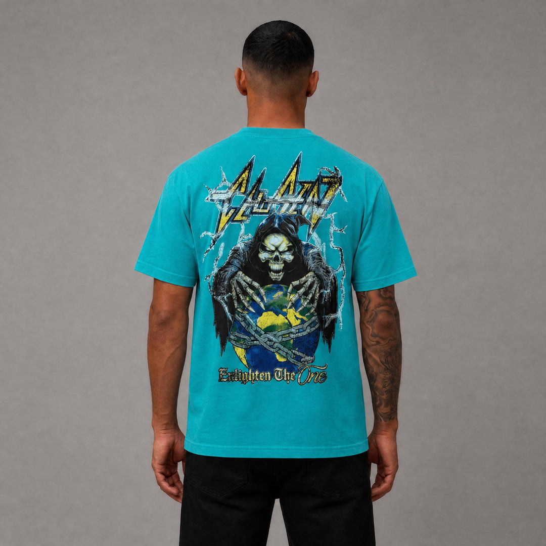 Enlighten One Cropped Tee - Aqua