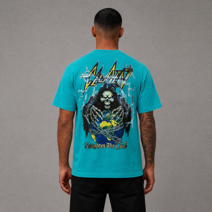 Enlighten One Cropped Tee - Aqua