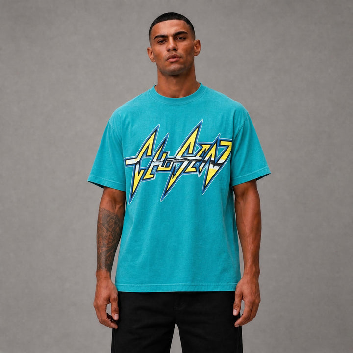 Enlighten One Cropped Tee - Aqua