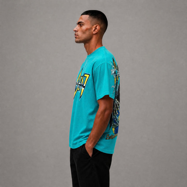 Enlighten One Cropped Tee - Aqua