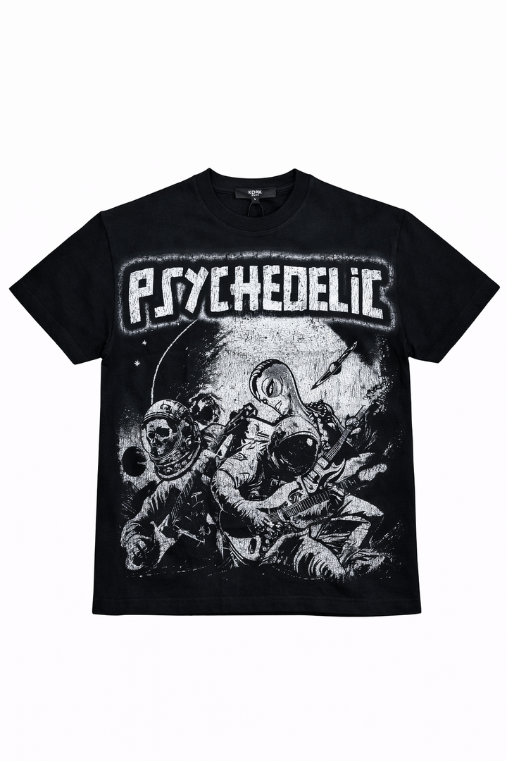 Psychedelic Graphic Tee - Black