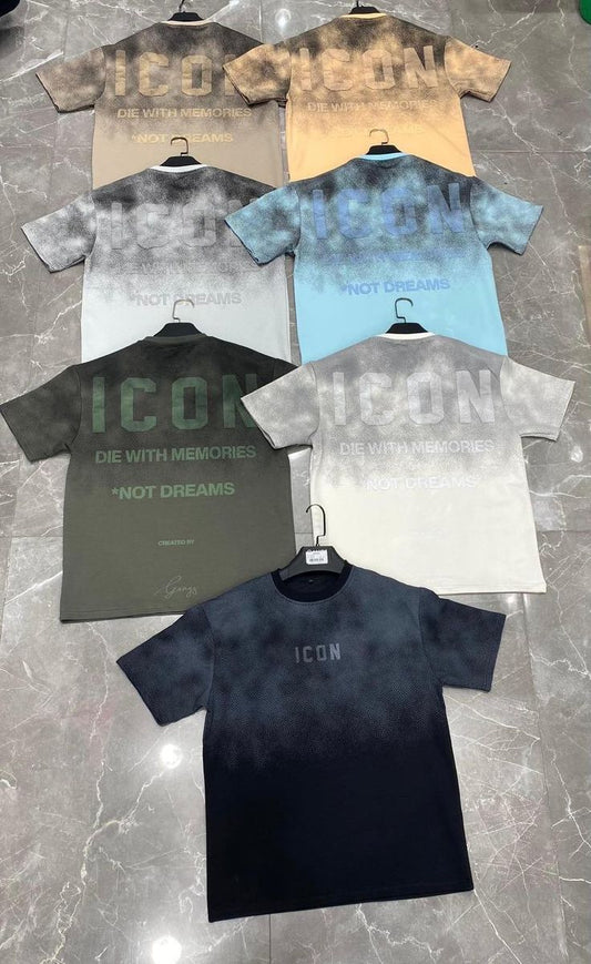 Fog Icon Oversized Tee - Blue