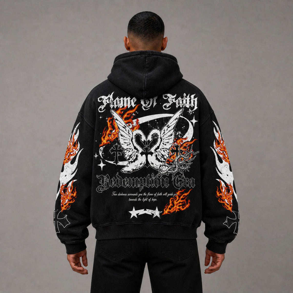 Fame of Faith Hoodie - Black Acid