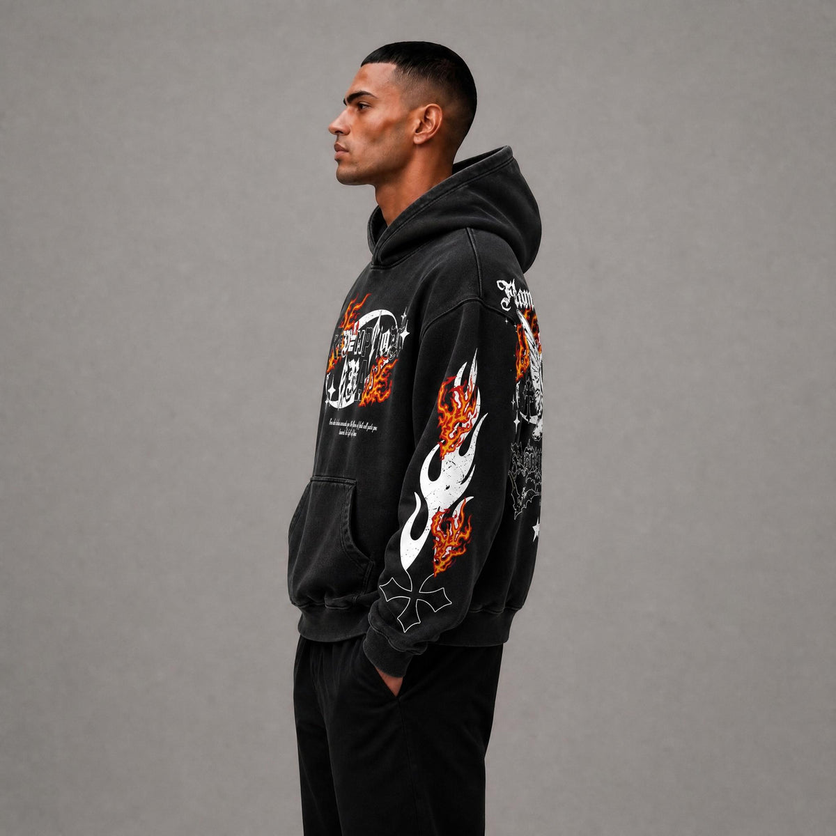Fame of Faith Hoodie - Black Acid