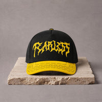 Fearless Rhinestone Snapback - Black/Gold