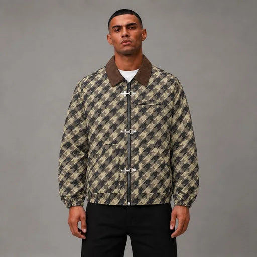 Fireman Clasp Workwear Jacket - Men's Streetwear Work Jacket
