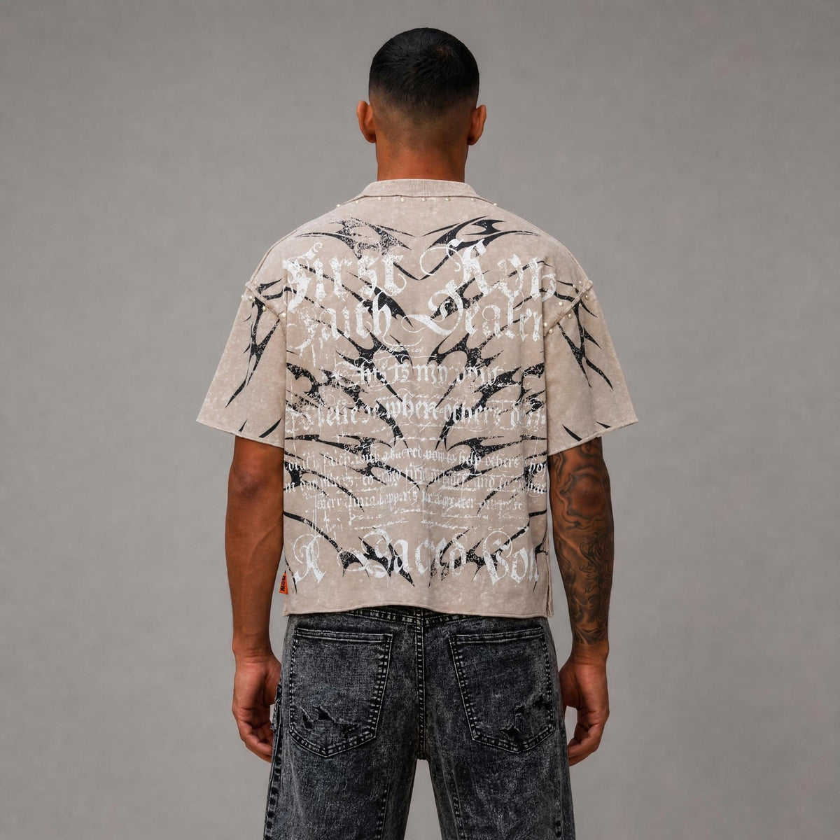 First Row Immutable Cropped Tee - Beige
