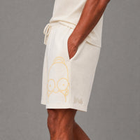 Fm30426 Simpsons-D'oh- Mens Fleece Loose Fit Short - Eggshell