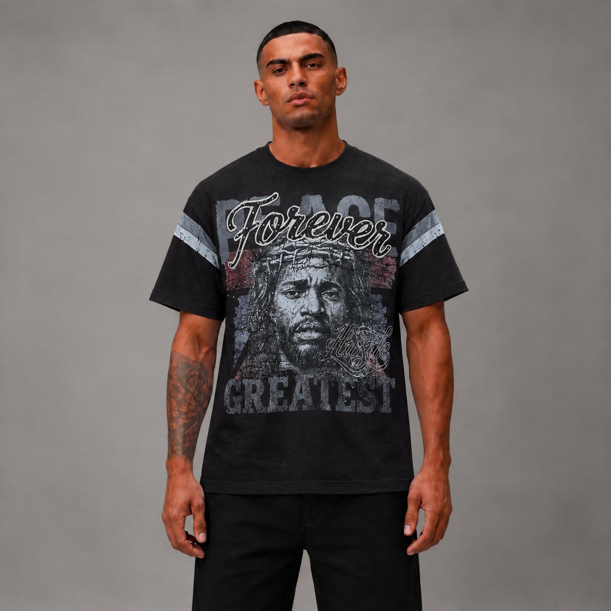 Forever Greatest French Terry Tee - Men's Graphic Streetwear T-Shirt