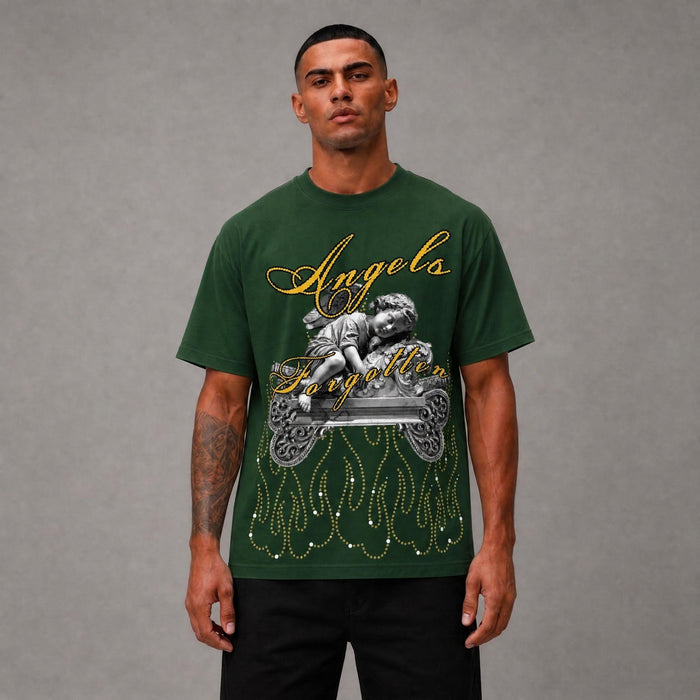 Forgotten Angel Graphic Tee - Green