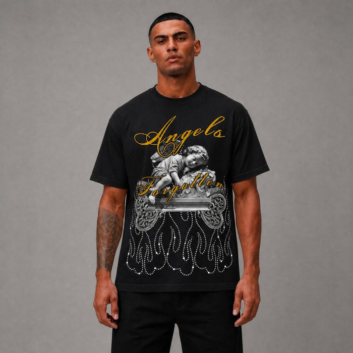 Forgotten Angels Graphic Tee - Black