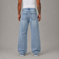 Full Rhinestone Stacked Jeans - Blue