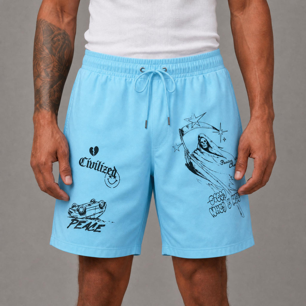 Graffiti Shorts - CV 5745 - Persian