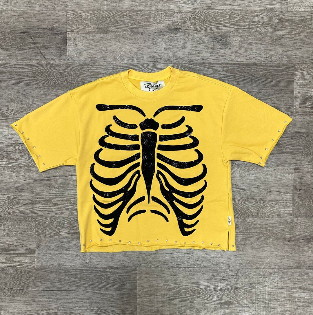 Hurt French Terry Cropped Tee - Popcorn