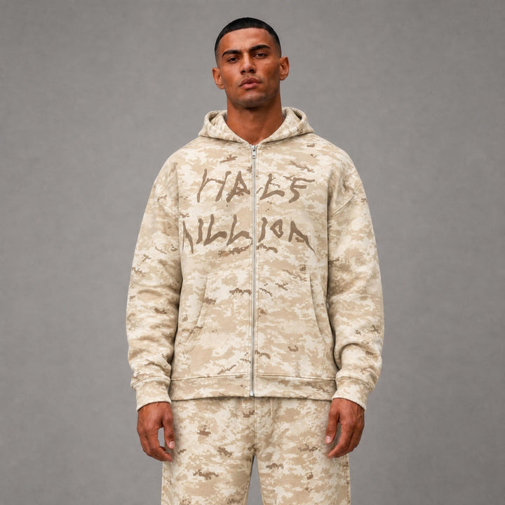 Half Million Zip Up - Beige