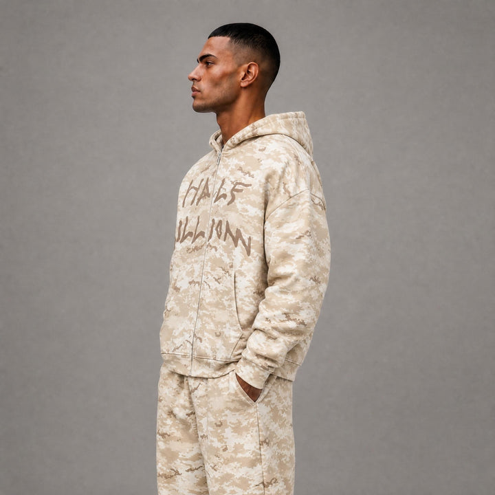 Half Million Zip Up - Beige