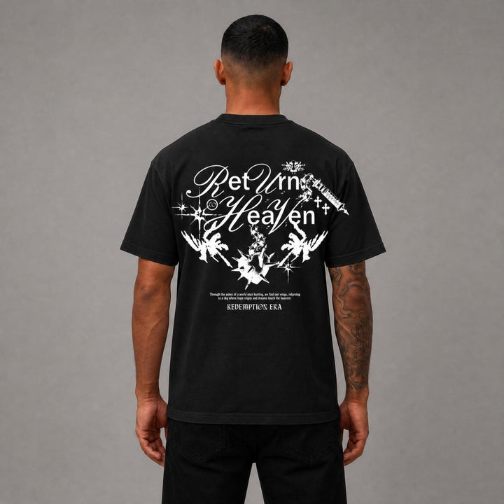 Heaven Cropped Tee - Black