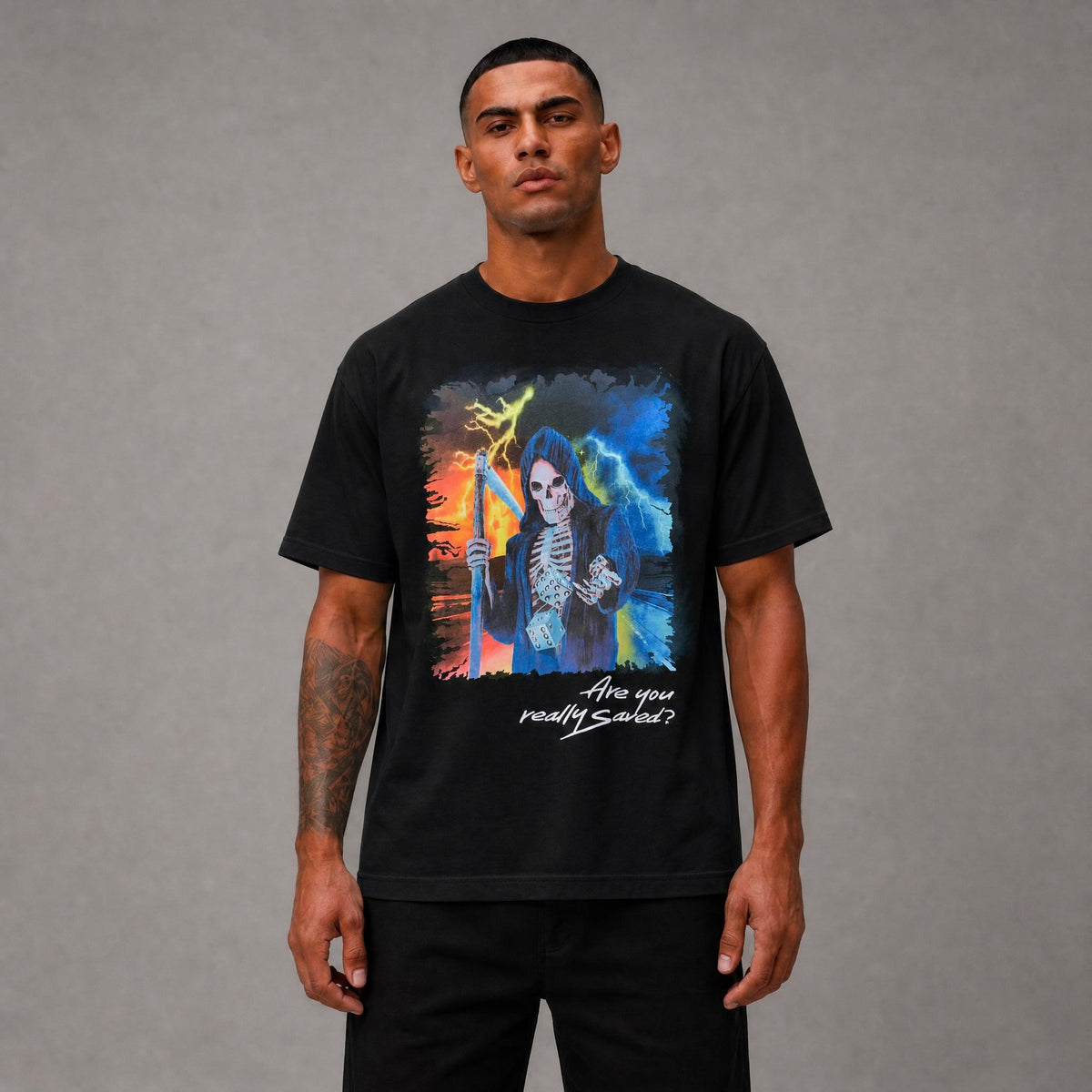Heaven Oversized T-Shirt - Black