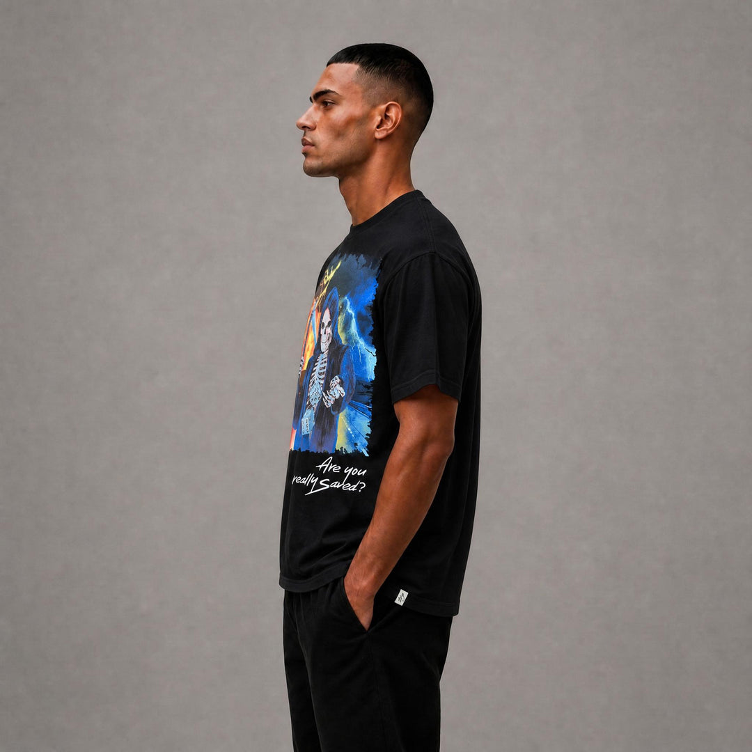 Heaven Oversized T-Shirt - Black