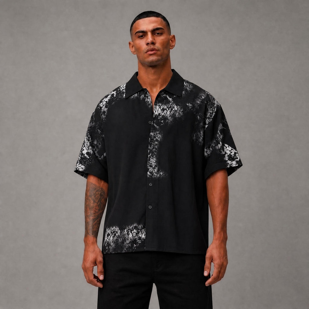 Hidden Truth Button Up - Black