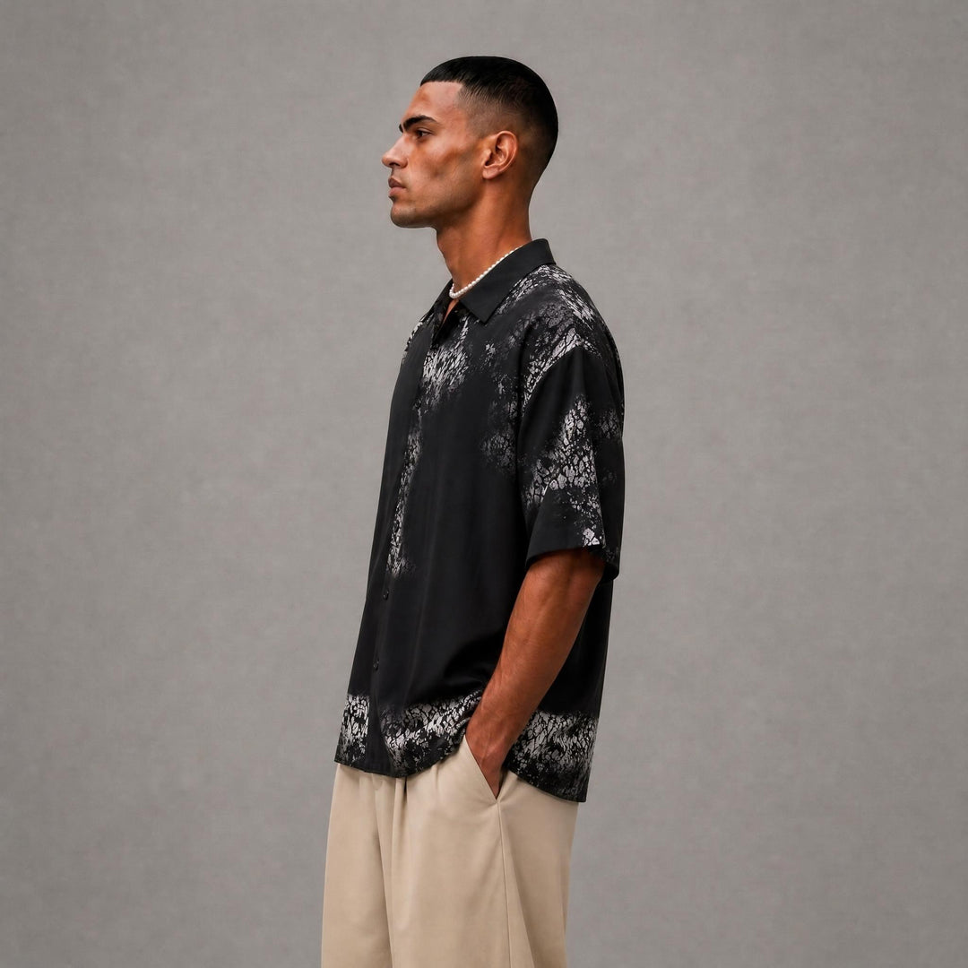 Hidden Truth Button Up - Black