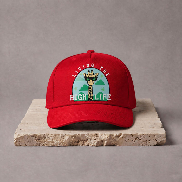 High Life Snapback Trucker Hat - Red