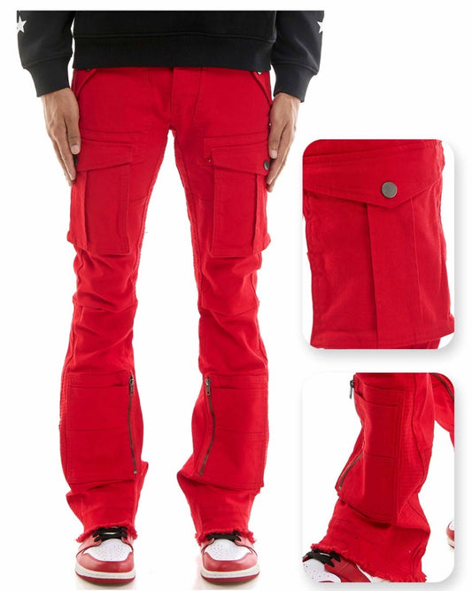 Cargo Jeans - Red
