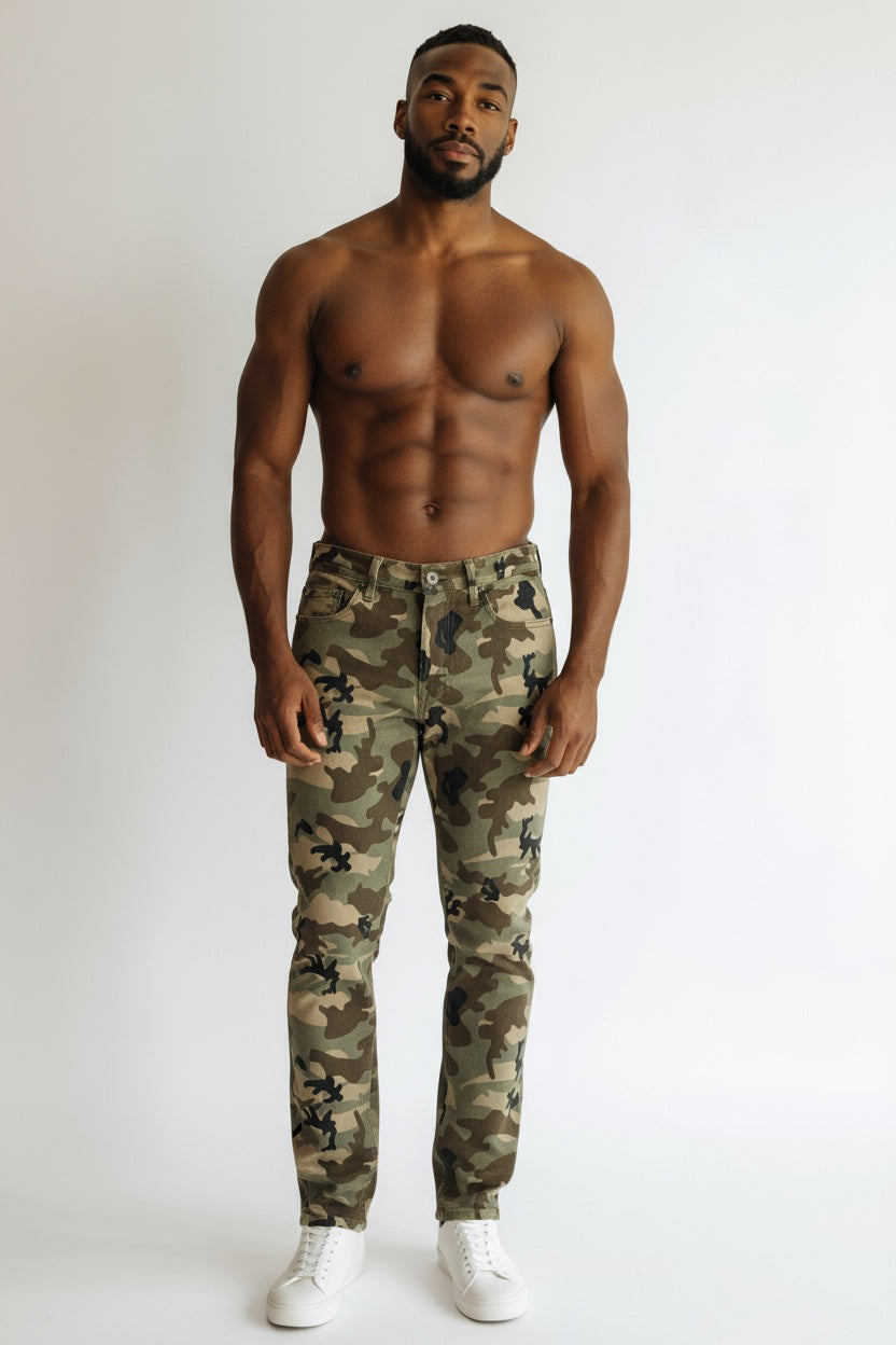 KDNK Skinny Camo Denim