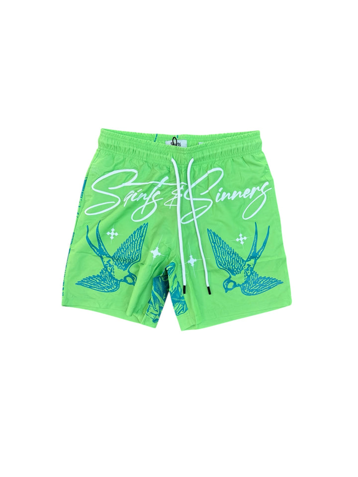 Saint And Sinner Shorts - Green
