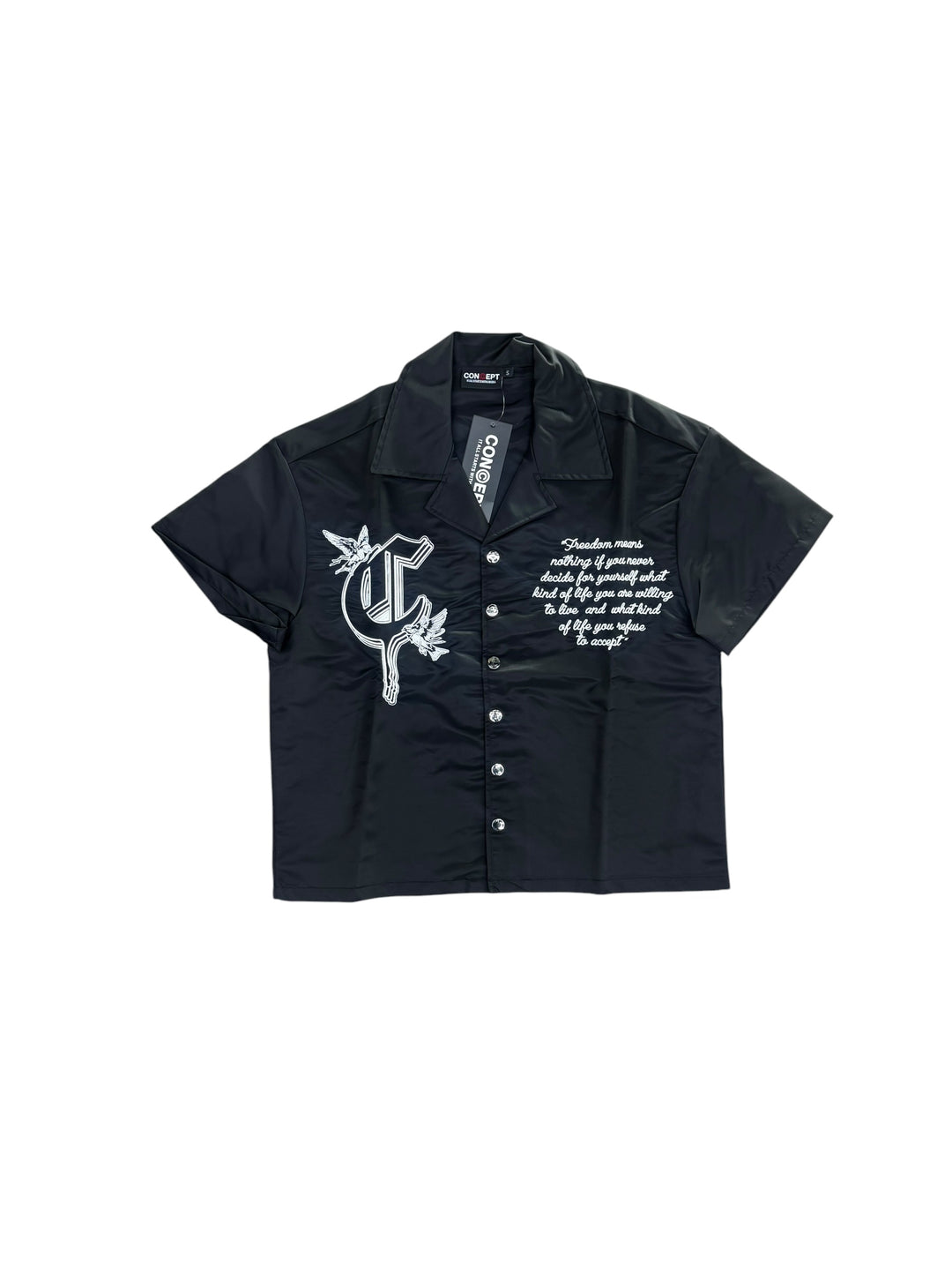 Freedom Nylon Button Down - Black