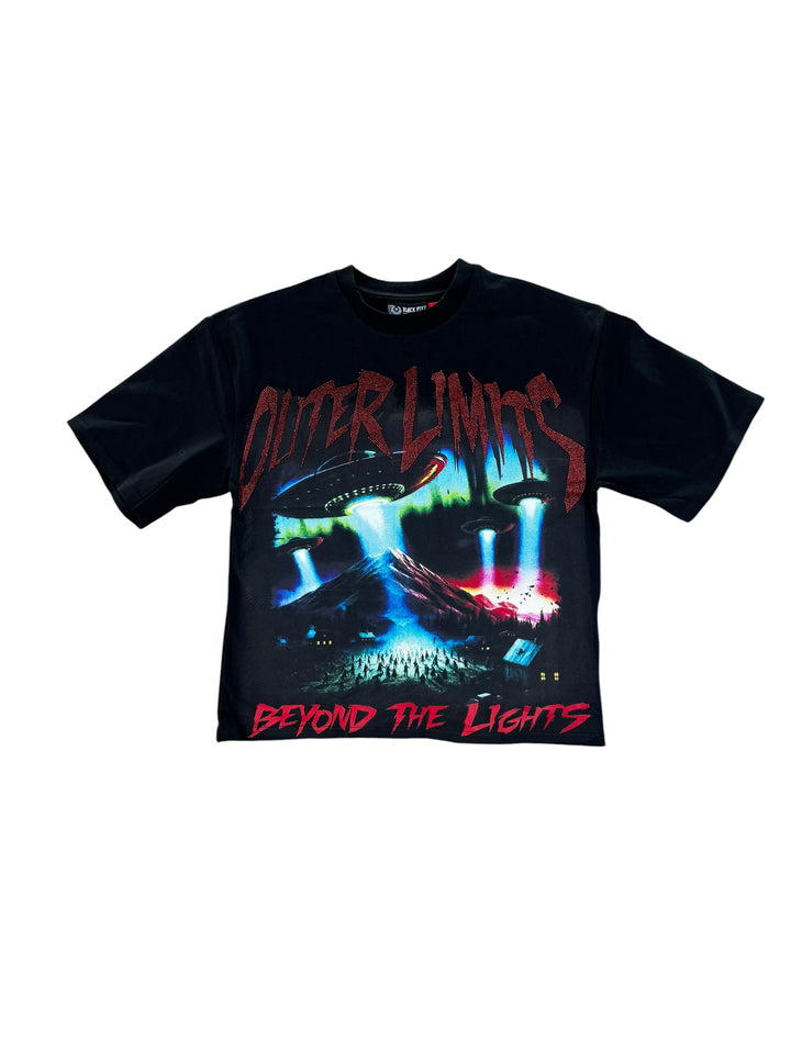 Outer Limits Crop Fitted Tee - Black